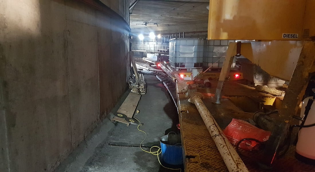 Replacement of switches on rail track Macfarlane Concrete Pumping Ltd